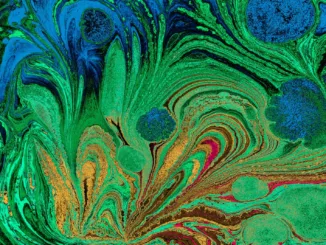 Plant Abstract Marbling Background